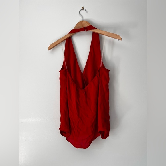 NWT Parker Red Cayenne M Silk Tank - Picture 4 of 5